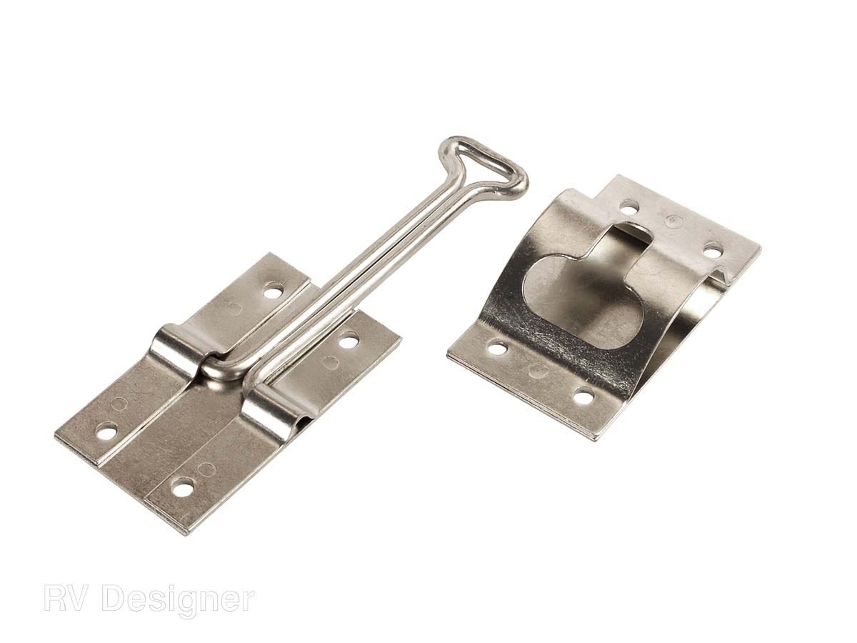 Rv Designer E217, Entry Door Holder T Style, Zinc, 4 Inch, Entry Door Hardware