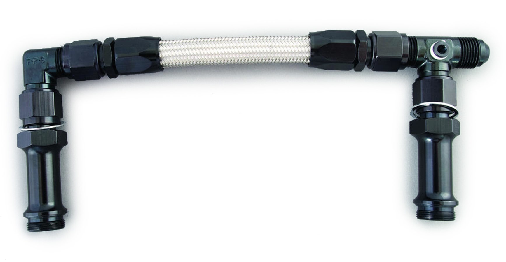 Fragola 920003-Bl Black Size (-8) X 7/8-20 Dual Inlet 4150 Fuel Line Kit   Black