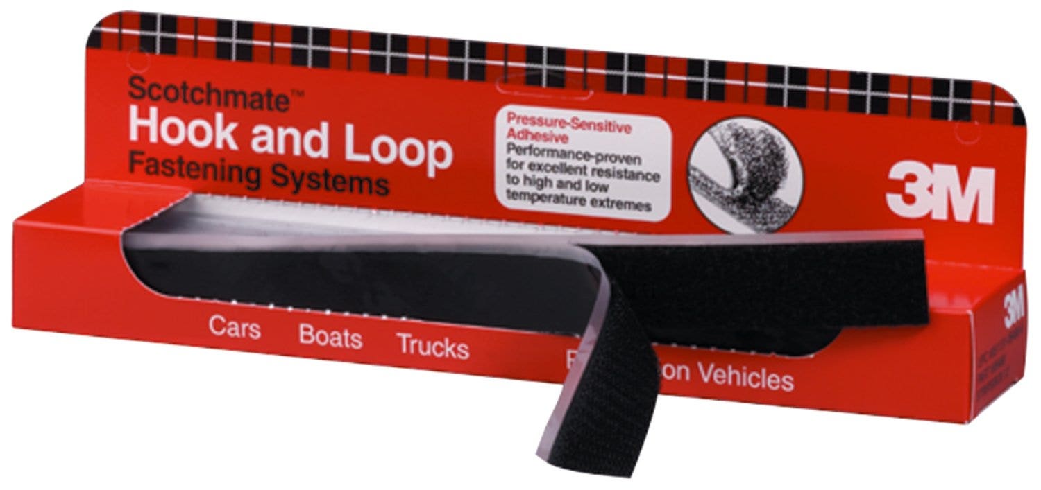 3M 06480 Scotchmate Hook And Loop Fastening System, 06480, 1 In X 12 In, 12 Per
