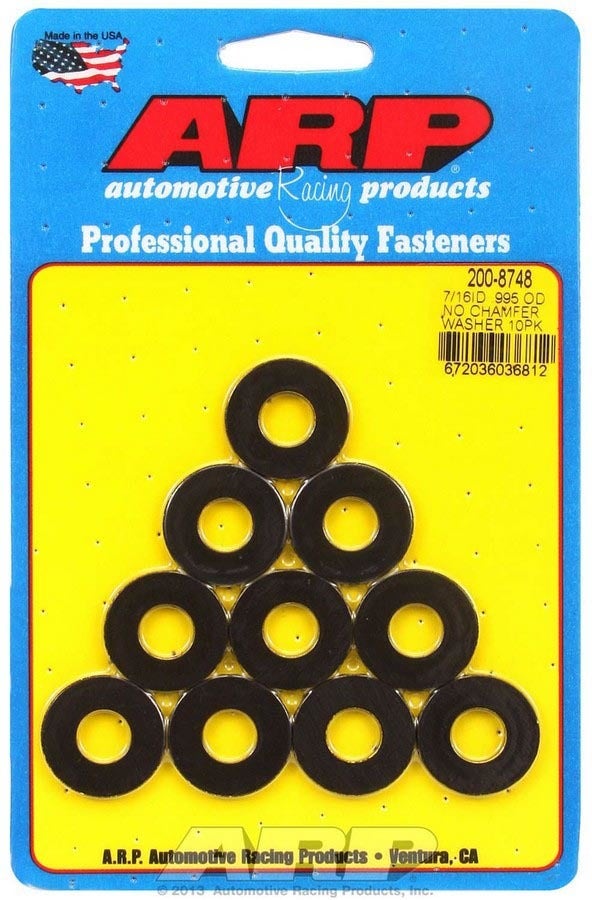 Automotive Racing Products 200-8748 7/16 Id .995 Od Blk Washers Automotive
