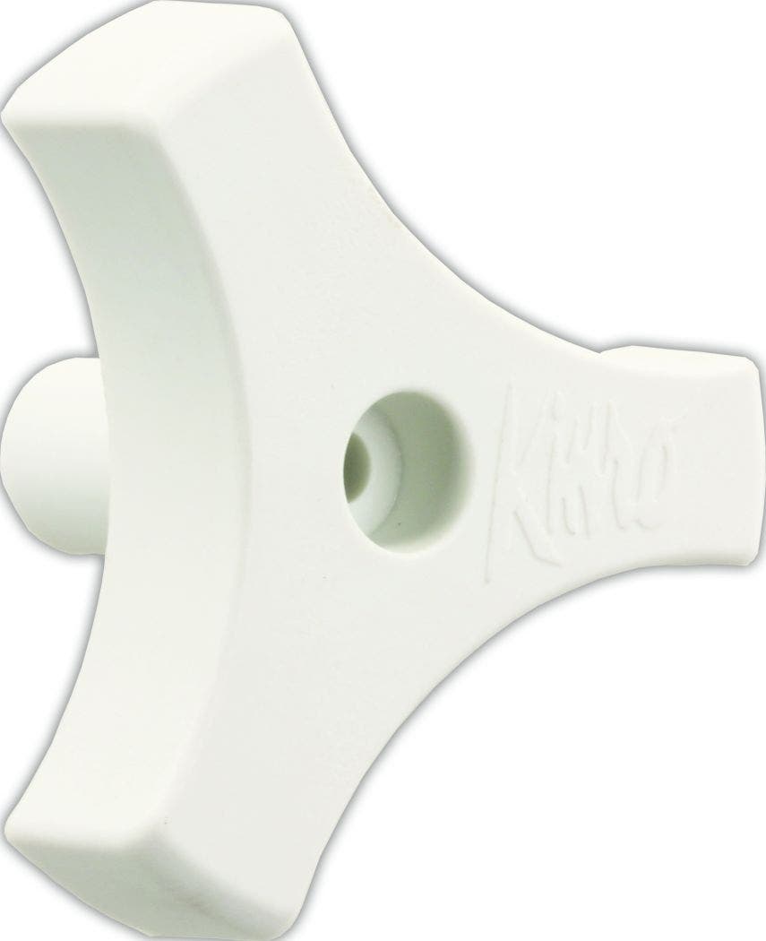 Jr Products 20185 Tri-Lug Window Knob - 13/16", White   Window Crank Knob; Color