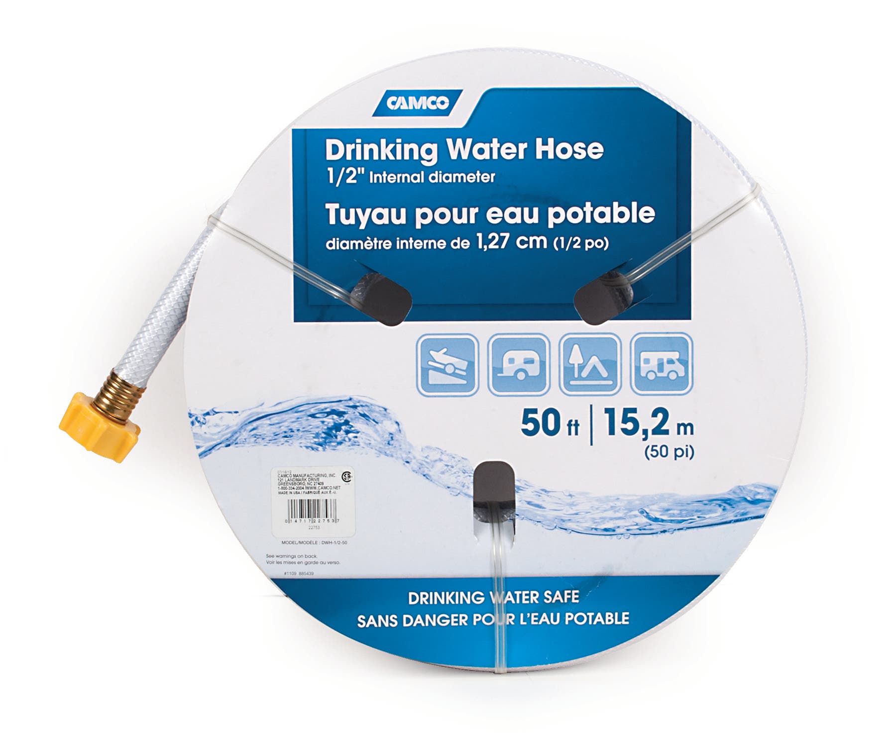 Camco 50Ft Tastepure Drinking Water Hose - Lead And Bpa Free, Reinforced For