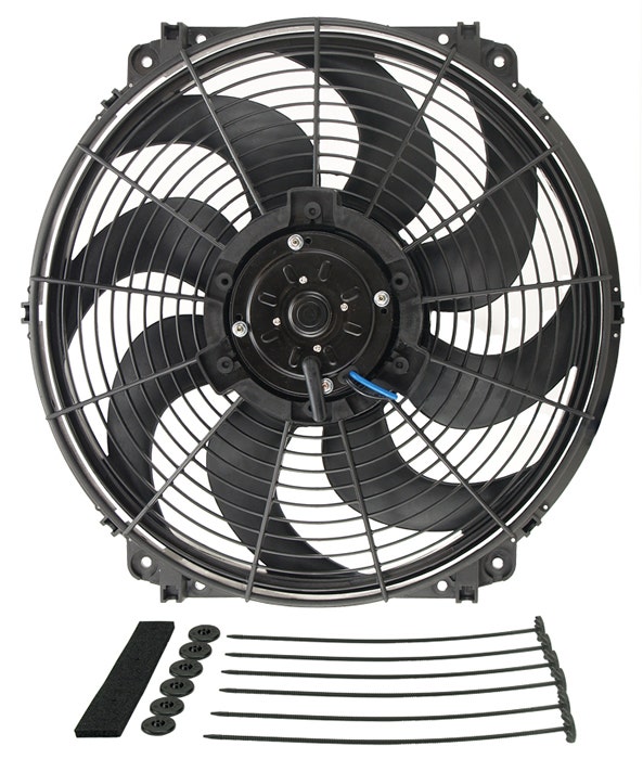 Derale 16626 Tornado Electric Puller Fan   Cooling Fan Tornado; Depth - 1-3/4