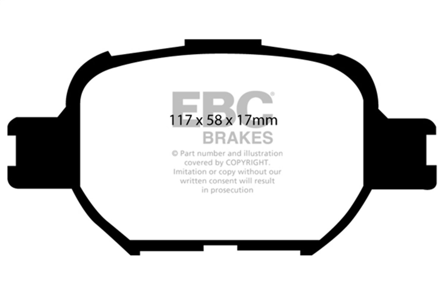 Ebc Brakes Dp41325r Yellowstuff Street And Track Brake Pads Fits 00-10 Celica Tc