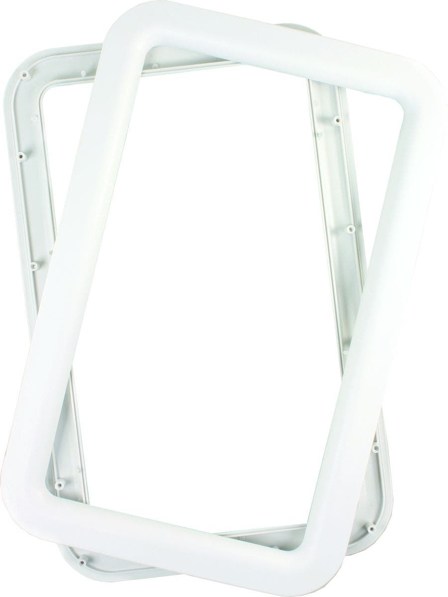 Jr Products 11011 White Rv Deluxe Entry Door Window Frame   Entry Door Window