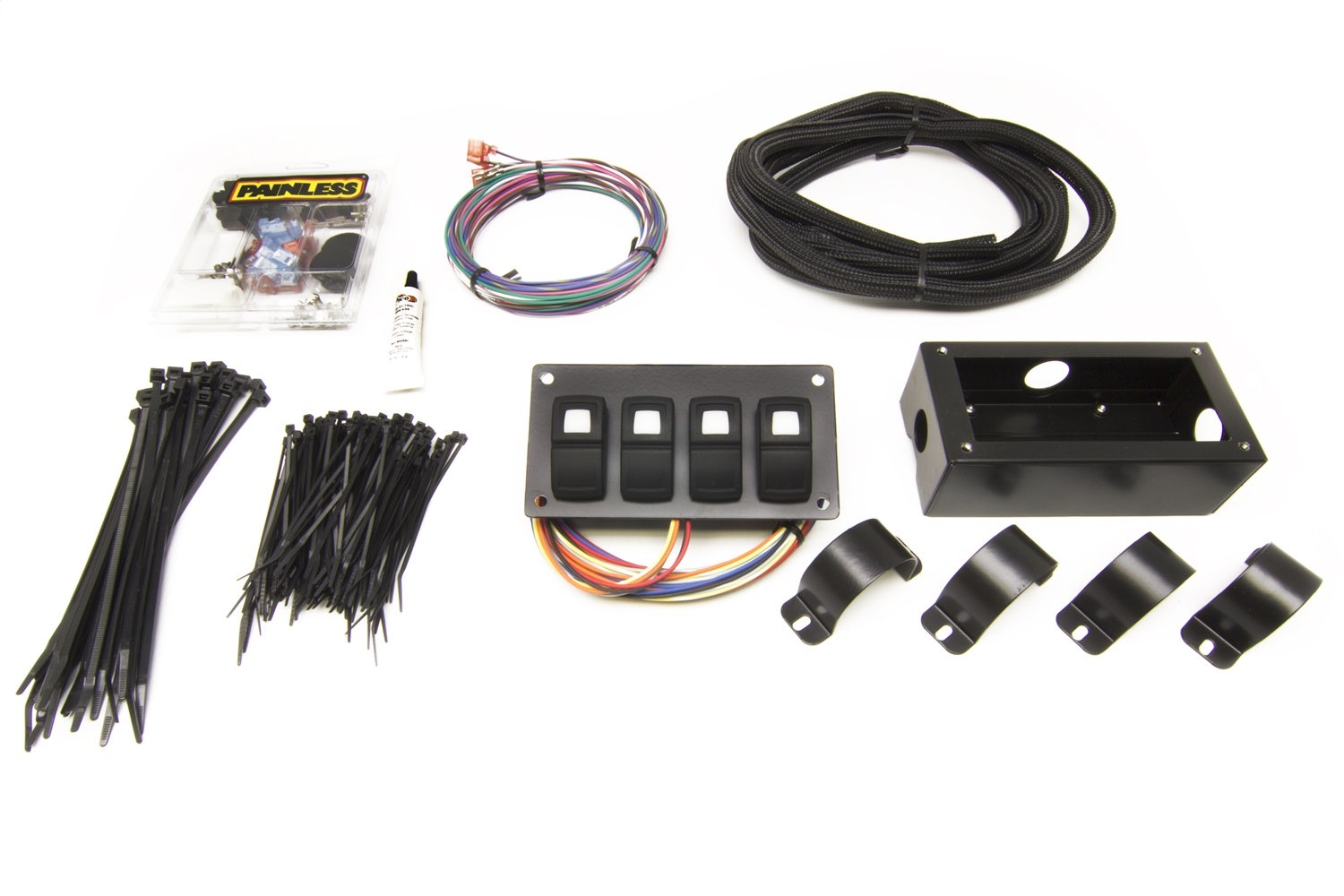 Painless Wiring 58108 Track Rocker 4-Switch Panel   Track Rocker 4-Switch Panel