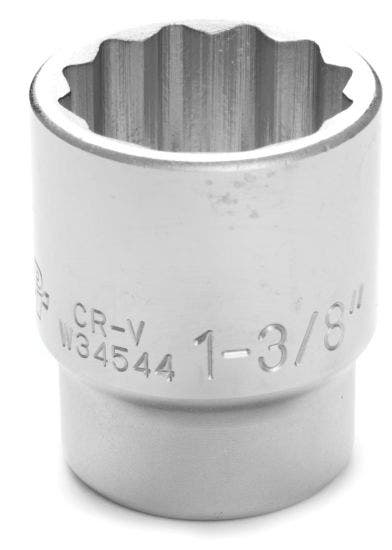 Performance Tool W34544 3/4" Drive 12-Point Sae Standard Socket, 1-3/8"   3/4