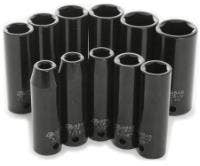 Performance Tool M590db 11Pc 1/2" Dr Sae Dw Impact Skt   11Pc 1/2  Dr Sae Dw