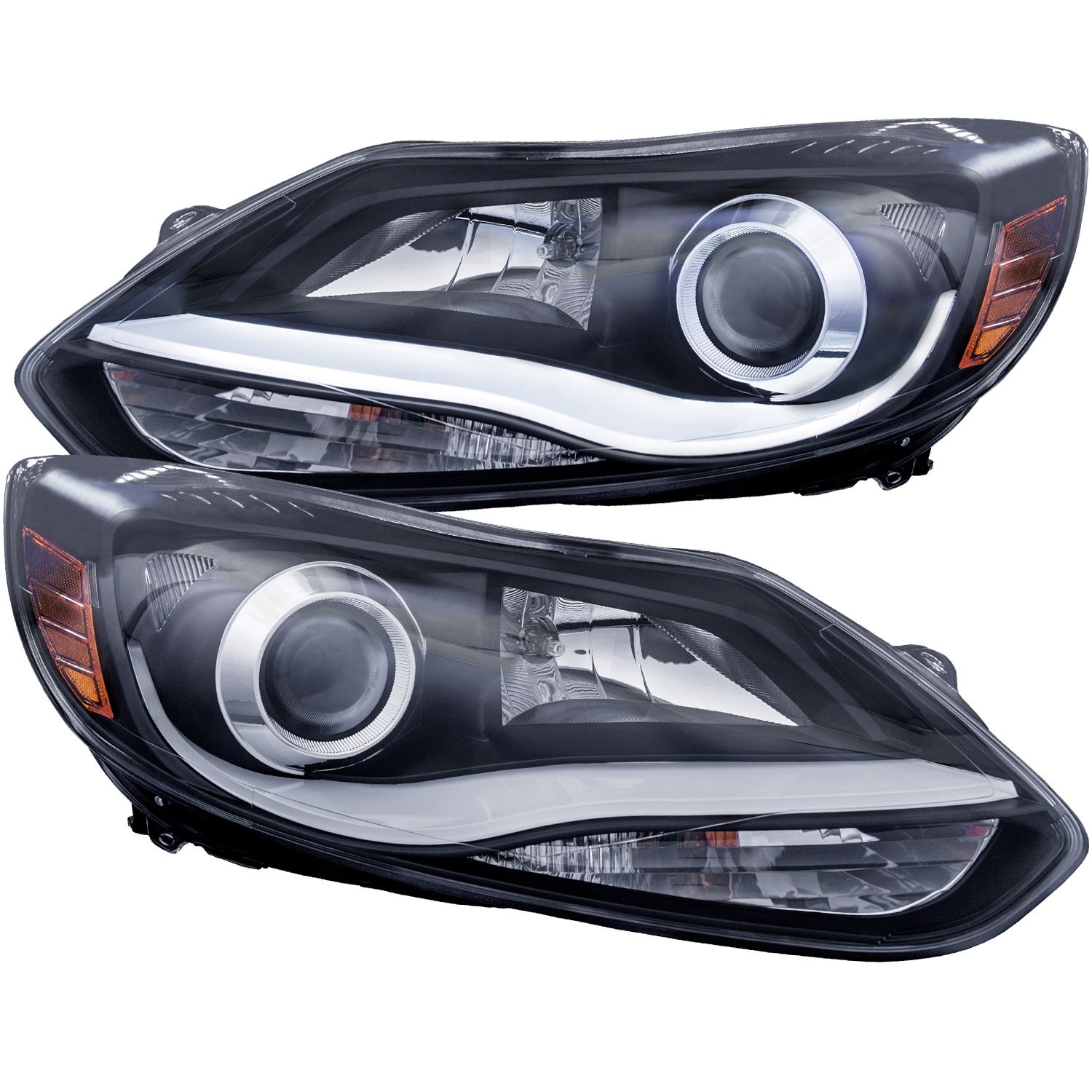 Anzo Usa 121490 Projector Headlight Set Fits 12-14 Focus Anzo 121333 Headlight