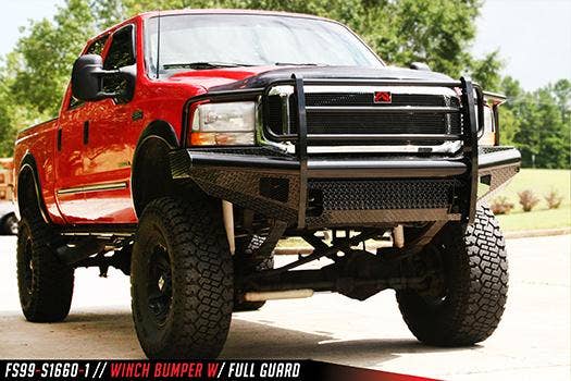 Fab Fours Fs99-S1660-1 Black Steel Front Ranch Bumper   Bumper Black Steel; With