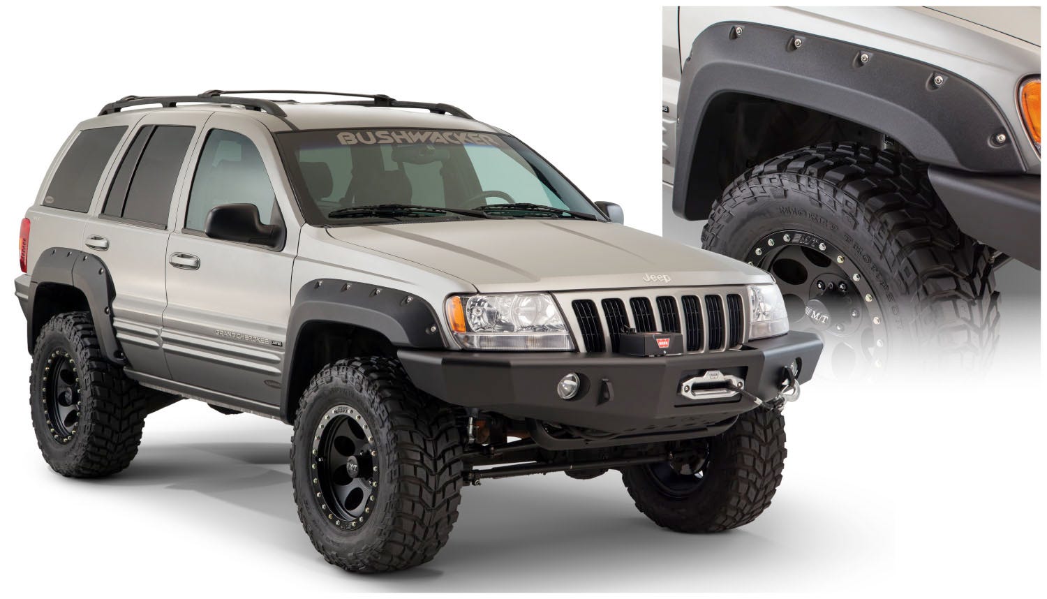 Bushwacker 10926-07 Cut-Out Fender Flares Fits 99-04 Grand Cherokee (Wj)
