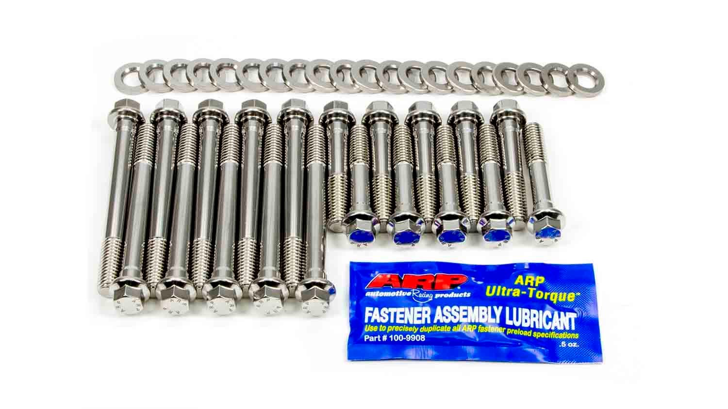 Arp 454-3601 6-Point Stainless Steel Head Bolt Kit For Small Block Ford Arp