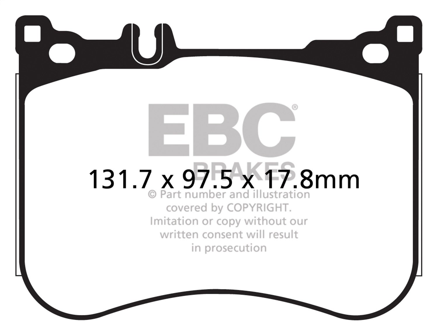Ebc Brakes Dp32178c Redstuff Ceramic Low Dust Brake Pads   Redstuff Ceramic Low
