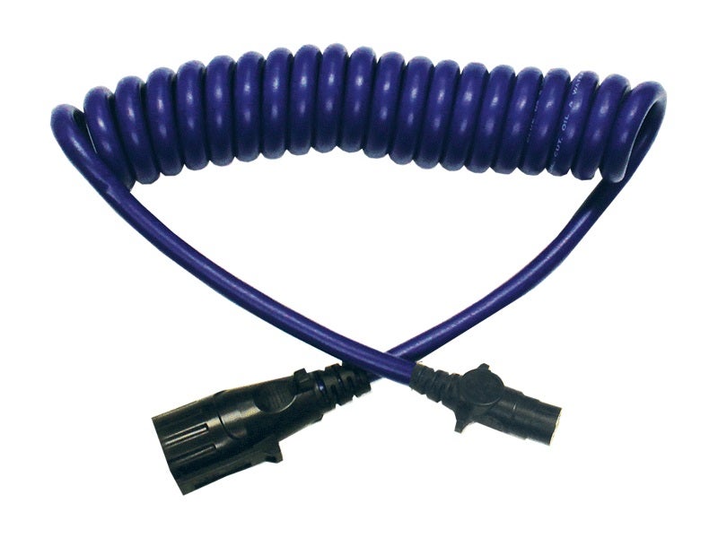 Blue Ox Bx88254 Coiled Cable Extension   Trailer Wiring Connector Adapter; End