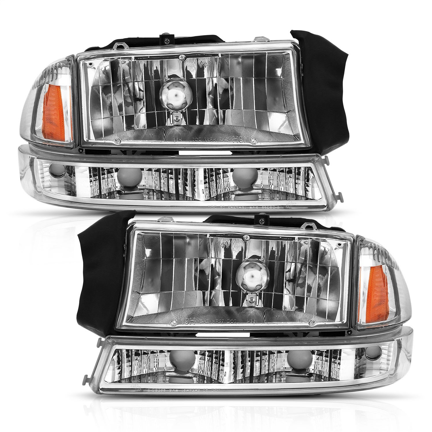 Anzo Usa 111455 Crystal Headlight Set Fits 97-04 Dakota Durango   Crystal