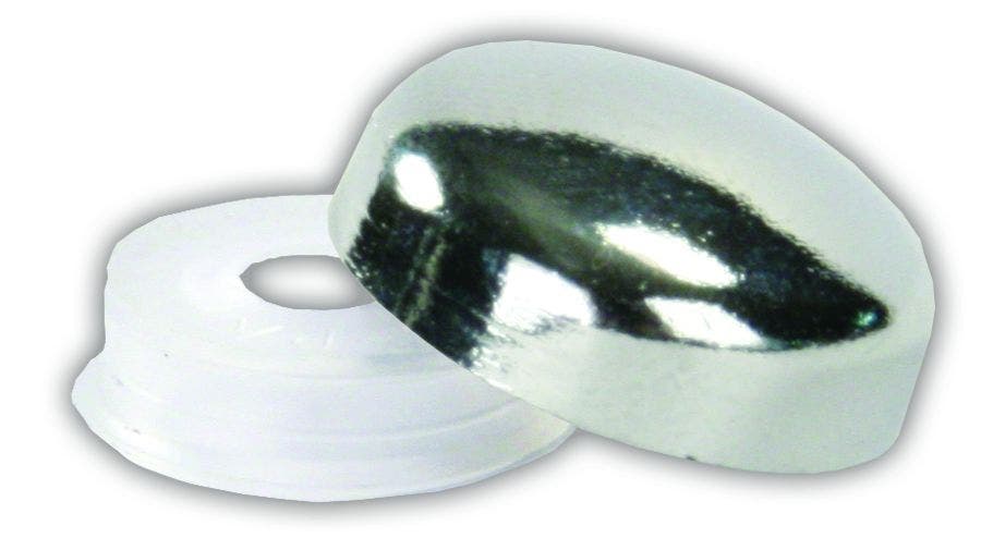 Jr Products 20405 Screw Covers, Pack Of 14 - Chrome   Screw Cover; Color -