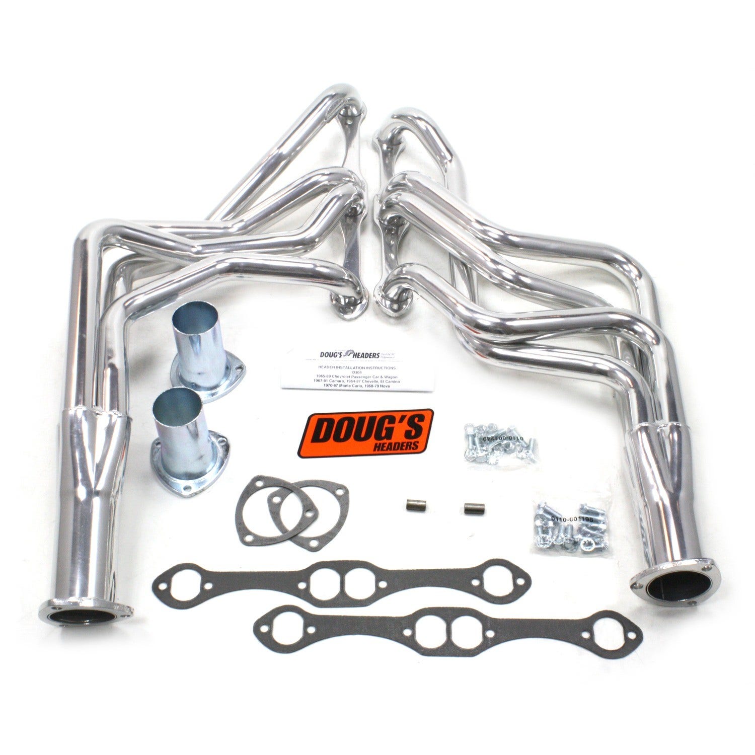 Doug's Headers D308 1-5/8" 4-Tube Full Length Exhaust Header For Chevrolet