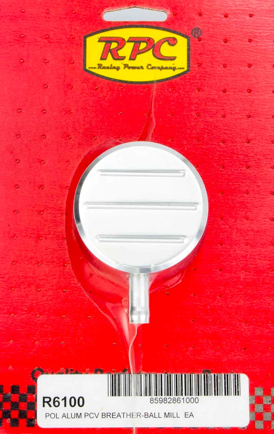 Racing Power Company R6100 Polished Aluminum Ball Milled Pcv Breather   Polished
