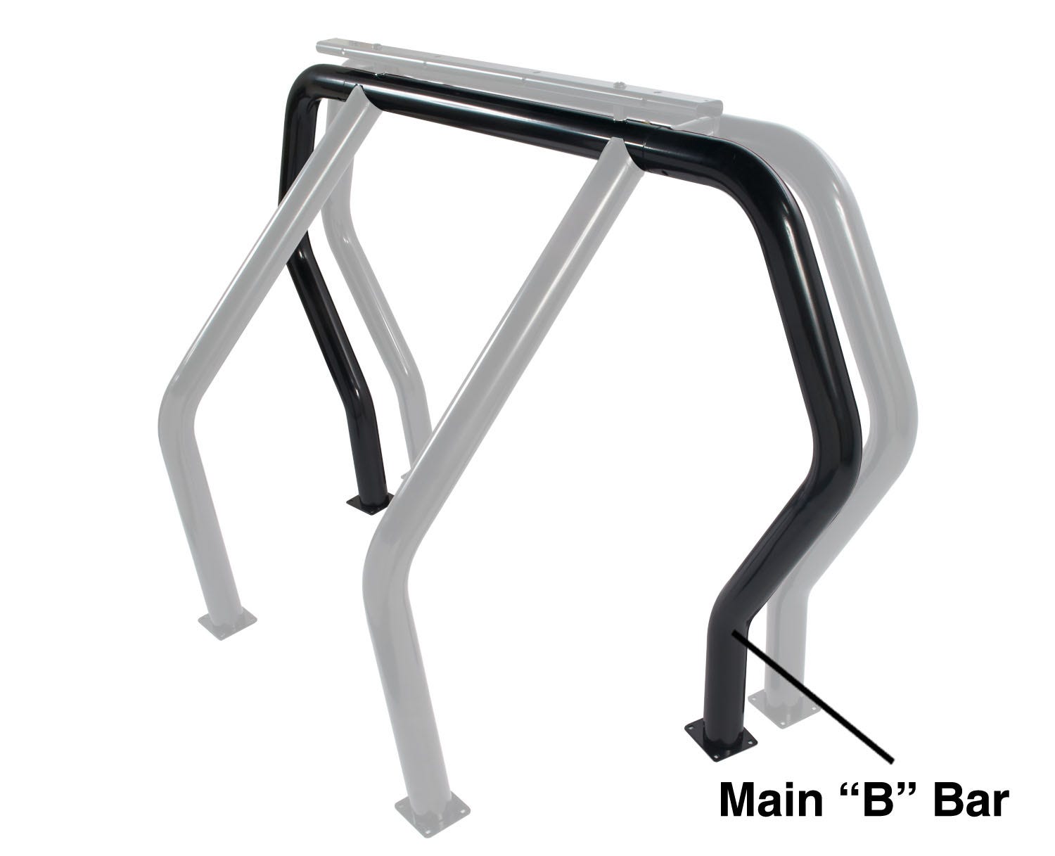 Go Rhino 90002B Rhino Bed Bars Rear Main B Bar   Roll Bar Component Bed Bars Kit