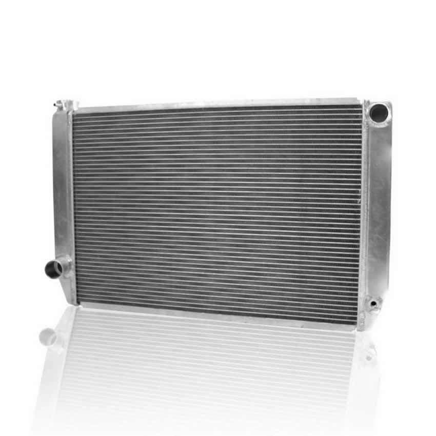 Griffin Radiator 19" X 28" Universal Rat Rod Radiator, Top Center Bottom Right
