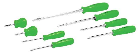 Performance Tool W904gn High Visible Screwdriver Set, 8-Piece   High Visible