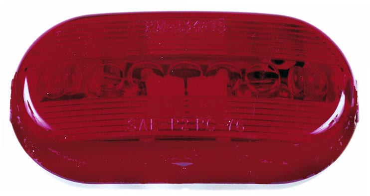 Pm V135r Red Oval Clearance Light  Mfg.  Side Marker Light; Housing Color - No