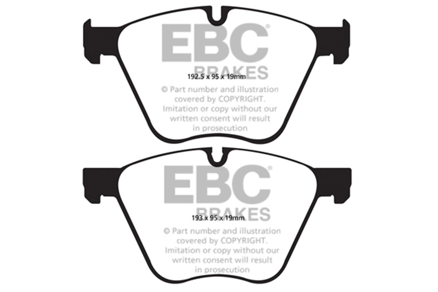 Ebc Brakes Dp32007c Redstuff Ceramic Low Dust Brake Pads Fits 10-15 760Li X6