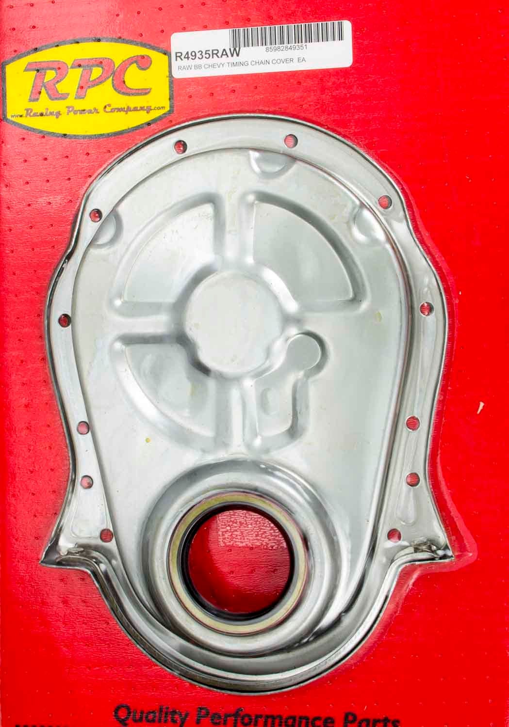 Racing Power Co-Packaged R4935raw Bbc Steel Timing Chain Cover Unplated Racing