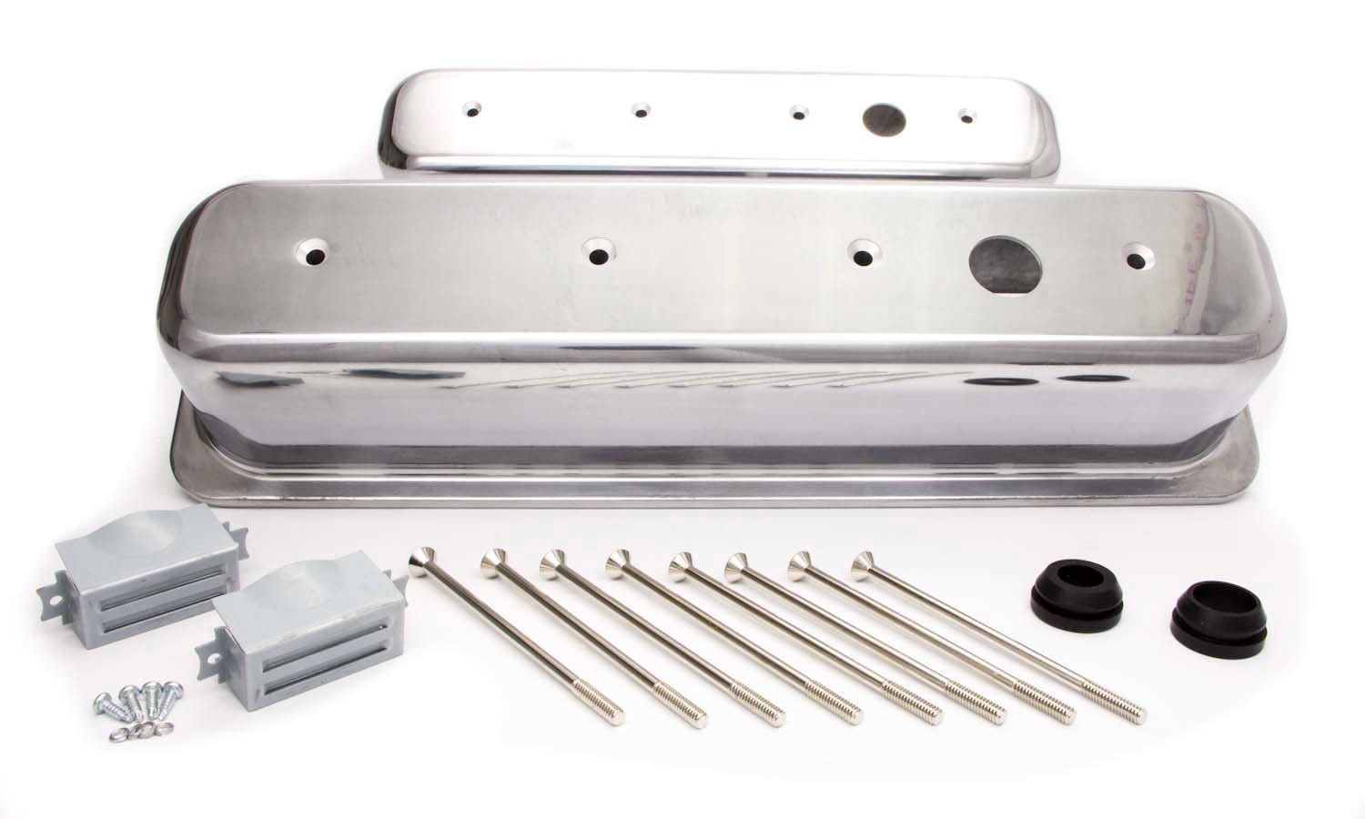 Racing Power Company R6146-1 Tall Plain Polished Aluminum Center Bolt Valve