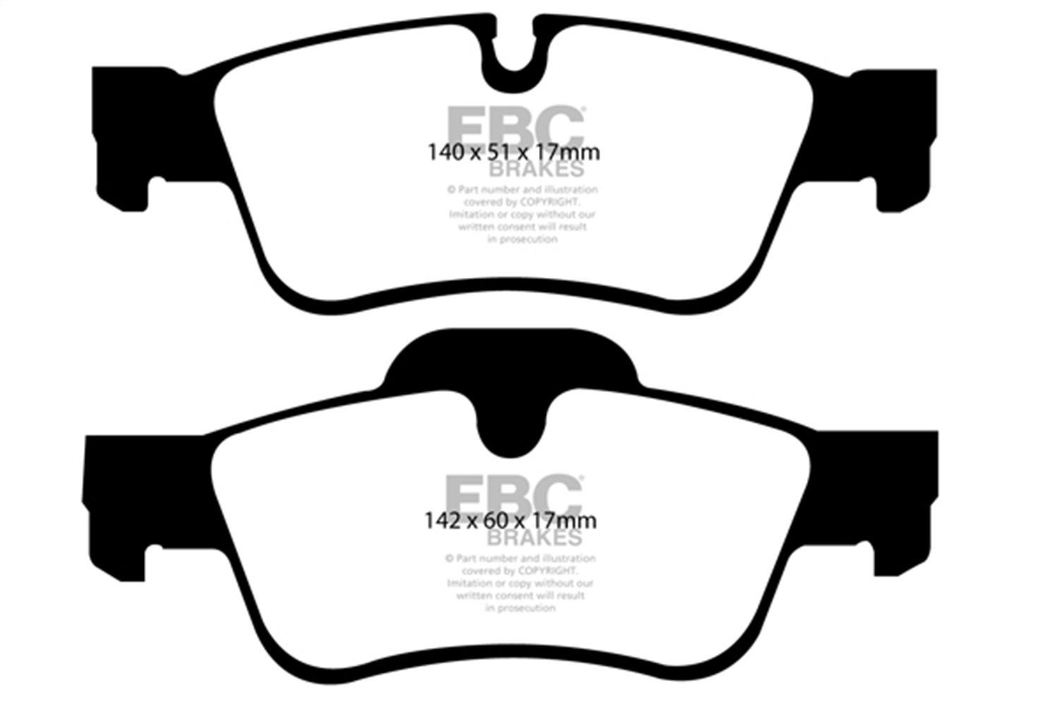 Ebc Brakes Dp41593r Yellowstuff Street And Track Brake Pads   Yellowstuff Street