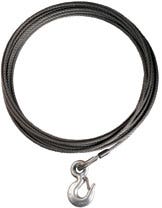 Warn 23678 Winch Accessory: Industrial Grade Steel Cable Wire Rope With Hook,