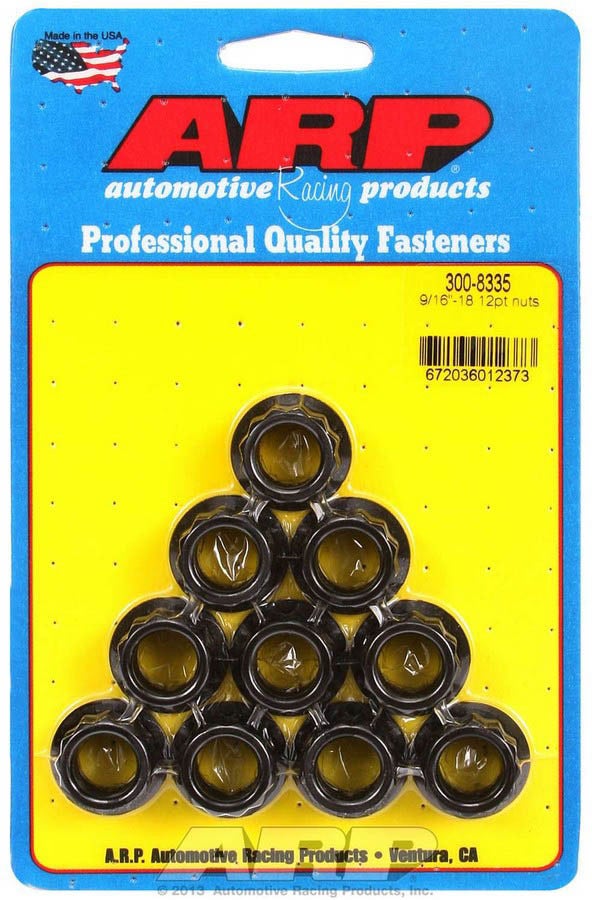 Arp 300-8335 9/16"-18 12-Point Nut - 10 Piece Arp  9/16 -18 12-Point Nut - 10