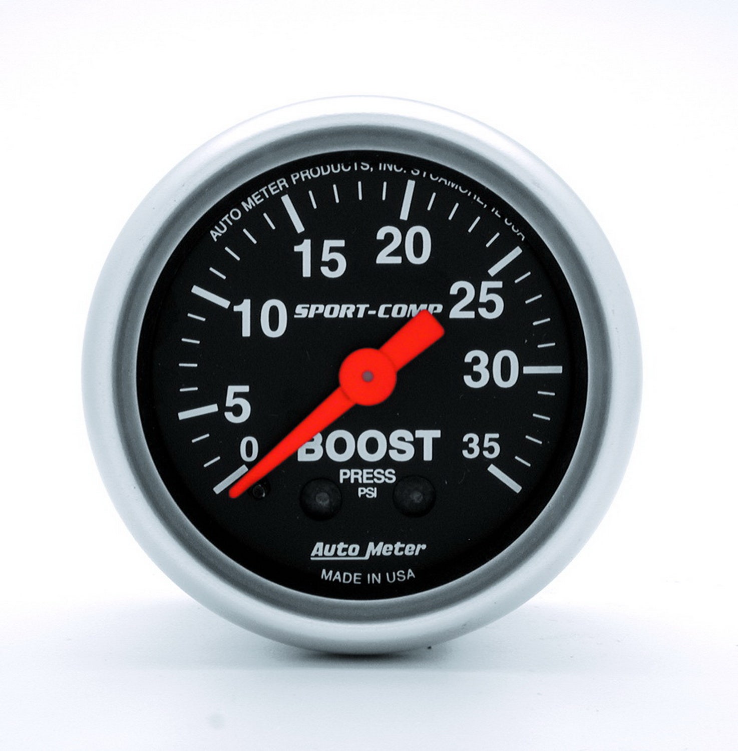 Autometer 3304 Sport-Comp Mechanical Boost Gauge Auto Meter Products  Gauge