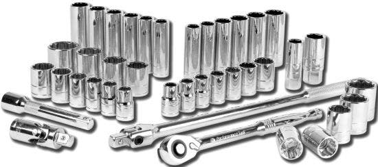 Tool Set   Socket Set; Type - Standard/ Metric, Drive Size (In) - 1/2 Inch,