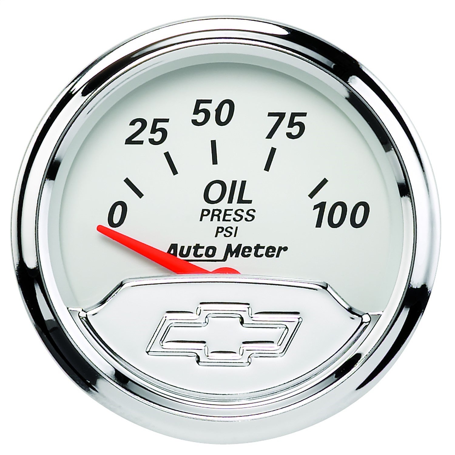 Autometer 1327-00408 Chevy Vintage Oil Pressure Gauge   Chevy Vintage Oil