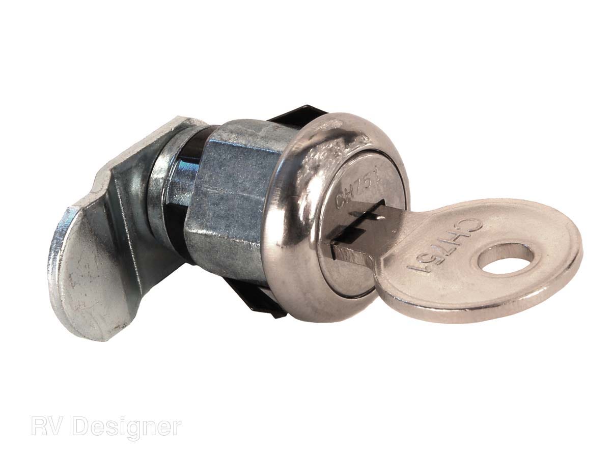 Rv Designer L110, Hatch Lock With 5/8 Inch Cam, Hatch Hardware   Lock Cylinder;