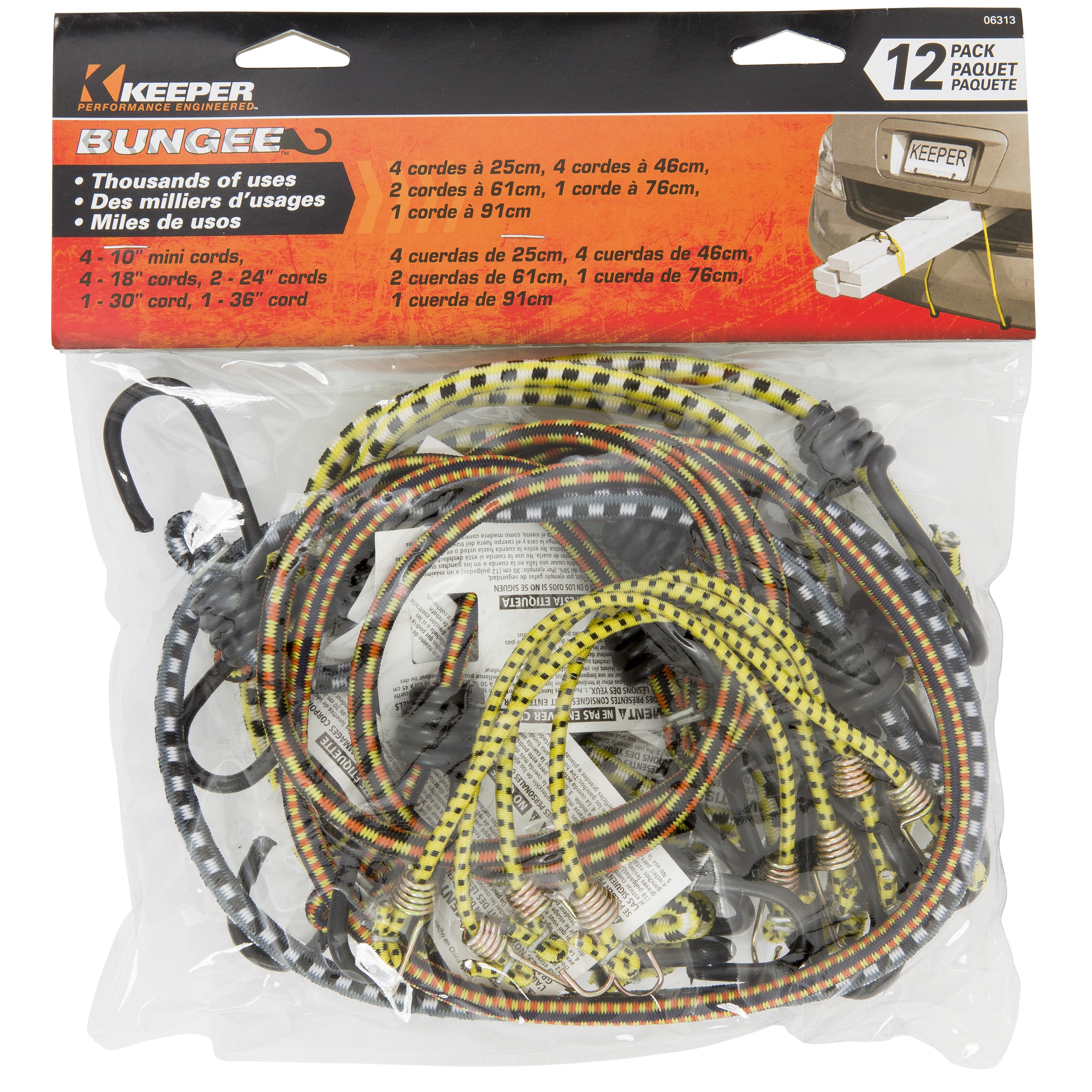 Keeper 06313 Bungee Cord Set, 12 Piece   Bungee Cord Set, 12 Piece