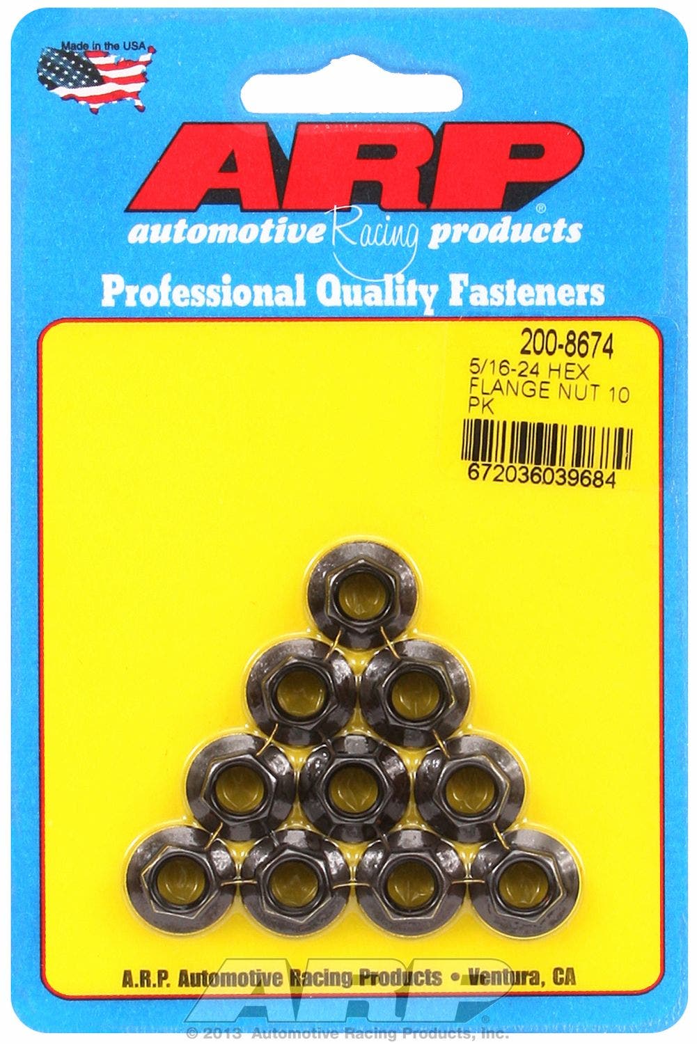 Arp (200-8674) Flanged Hex Nut Kit Arp () Flanged Hex Nut Kit
