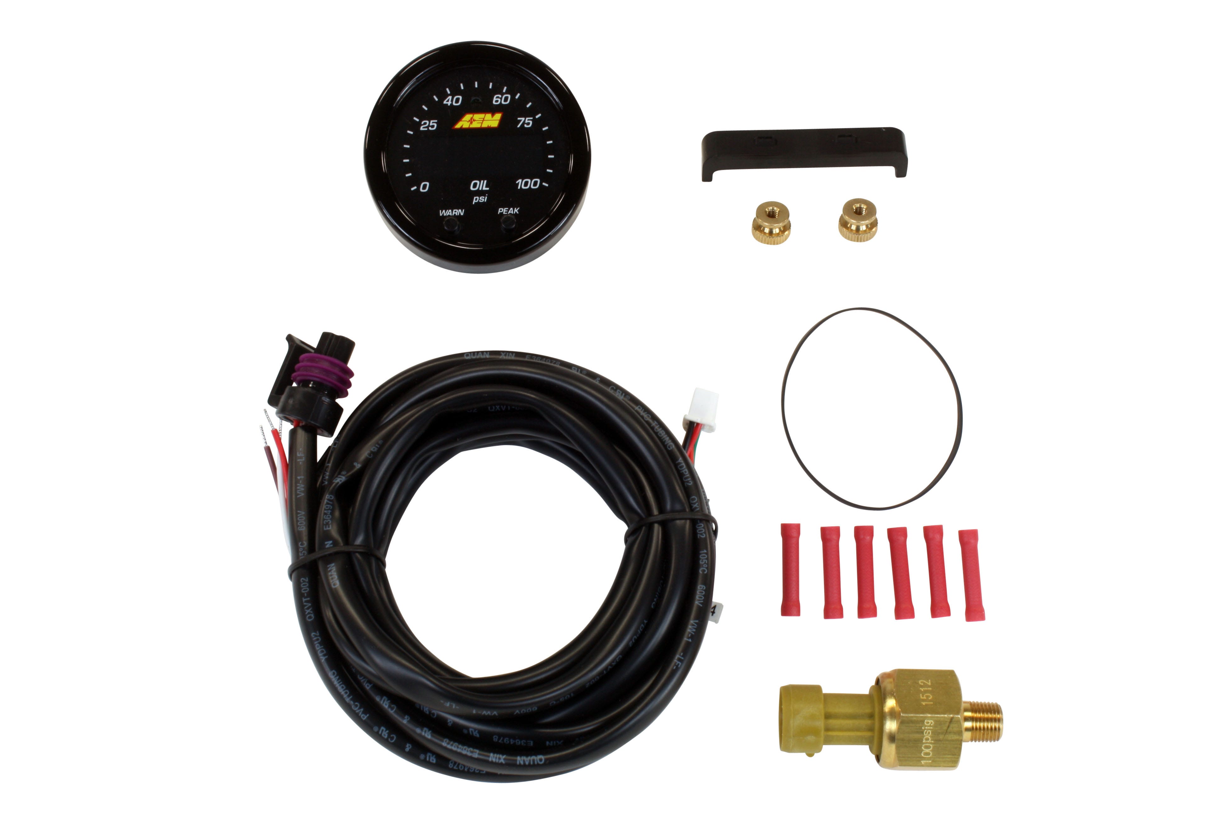 Aem 30-0301 X-Series Pressure Gauge, Black, 52Mm Aem  X-Series Pressure Gauge,