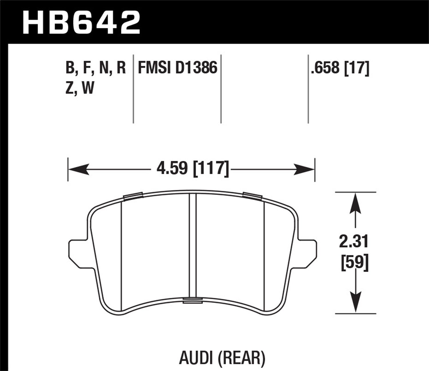 Hawk Performance Hb642b.658 Hps 5.0 Disc Brake Pad   Hps 5.0 Disc Brake Pad