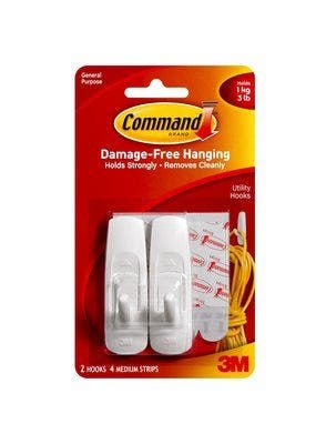 Command Strips 17001 Medium Hooks With Command Adhesive Command Strips 17001