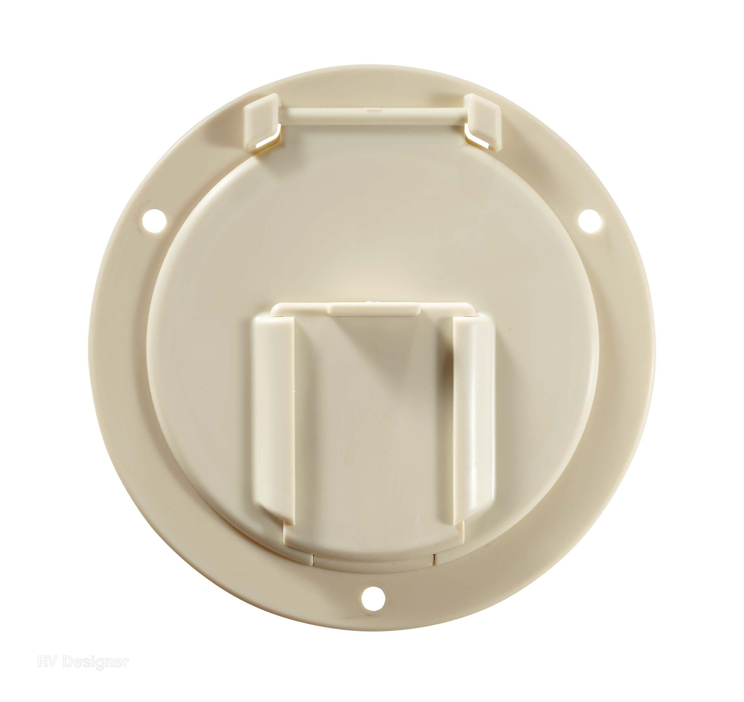Rv Designer B132, Round Electrical Cable Hatch, Low Profile, 4.6 Inch Diameter,