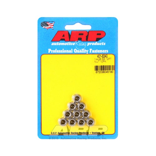 Arp 401-8340 Nut Kit (1/4-20 Ss 12Pt Nut) Arp  Nut Kit (1/4-20 Ss 12Pt Nut)