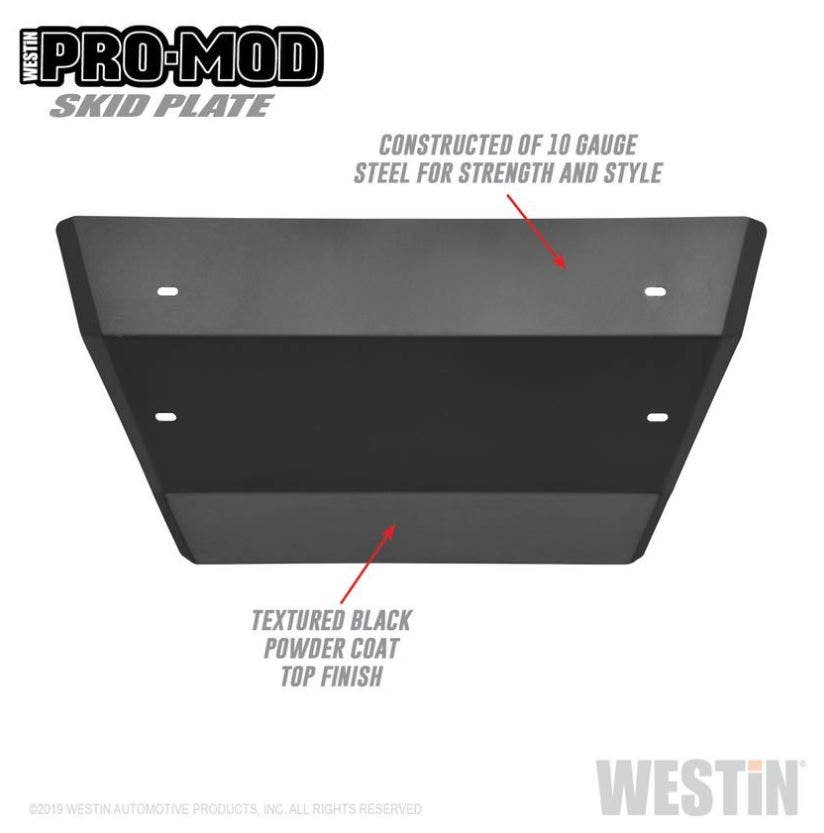 Westin 58-71215 Pro-Mod Skid Plate Textured Black Steel Pro-Mod Skid Plate