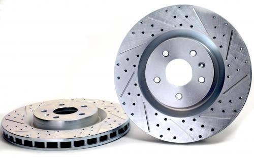 Baer 55175-020 Sport Rotors Slotted Drilled Zinc Plated Front Brake Rotor Set -