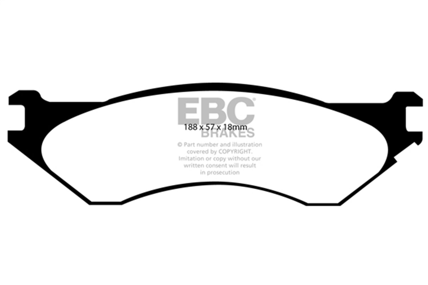 Ebc Brakes Dp41729r Yellowstuff Street And Track Brake Pads Fits 04-08 Ram 1500