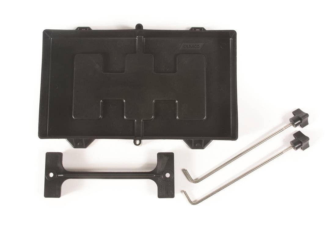 Camco 55394 Standard Battery Hold-Down Tray   Battery Tray; Used With - Group 24