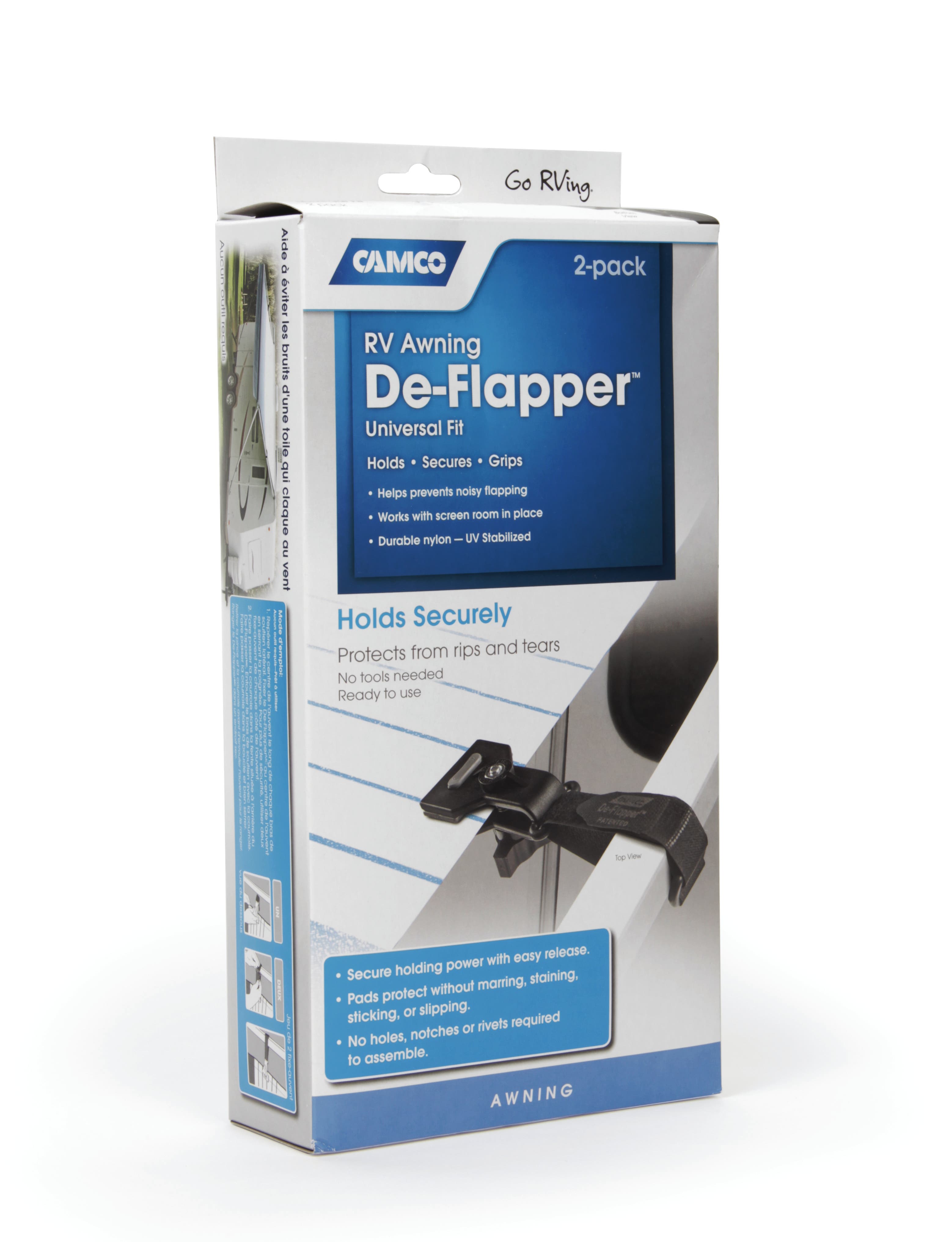 Camco Mfg Inc Rv 42061 2 Count De-Flapper For Rv Awnings   Awning Fabric Clamp;