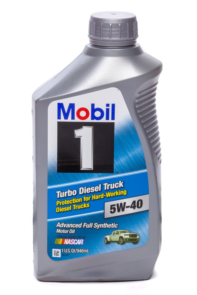 Mobil 1 122253 5W-40 Turbo Diesel Truck Synthetic Motor Oil - 1 Quart  122253