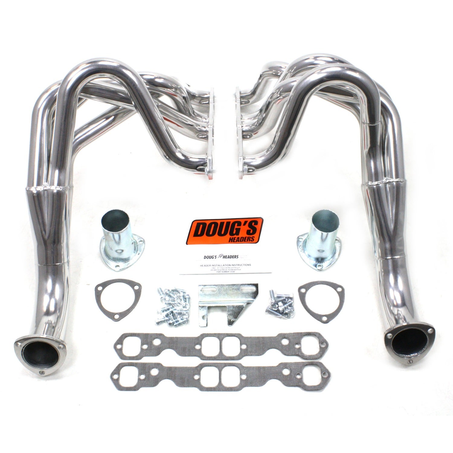 Doug's Headers D329 1 3/4" 4-Tube Full Length Fenderwell Header Chevy Ii Small